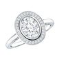 Classic Lab Grown Diamond Engagement Ring with Halo