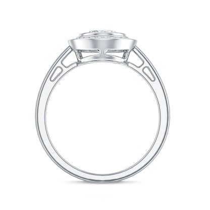 Classic Lab Grown Diamond Engagement Ring with Halo
