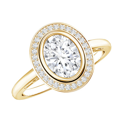 Classic Lab Grown Diamond Engagement Ring with Halo