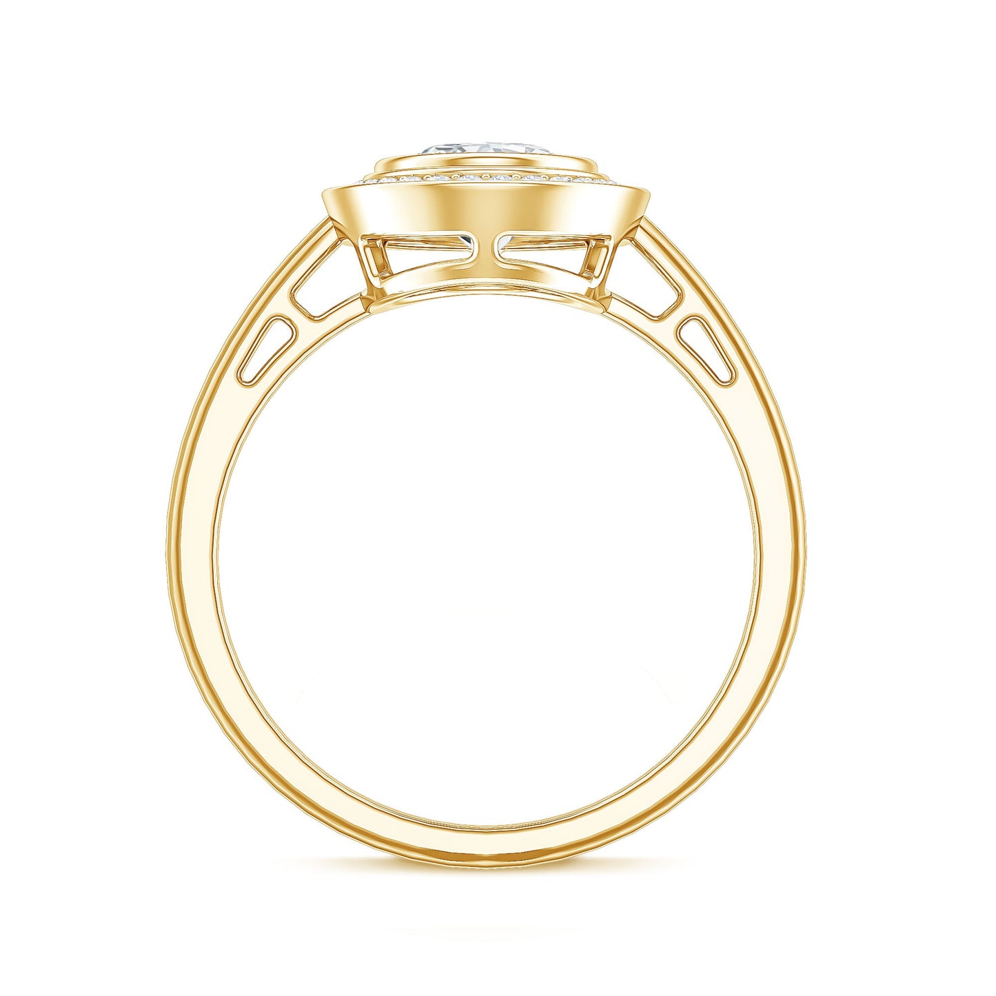 Classic Lab Grown Diamond Engagement Ring with Halo