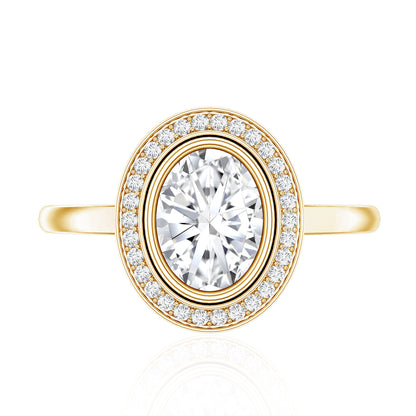 Classic Lab Grown Diamond Engagement Ring with Halo