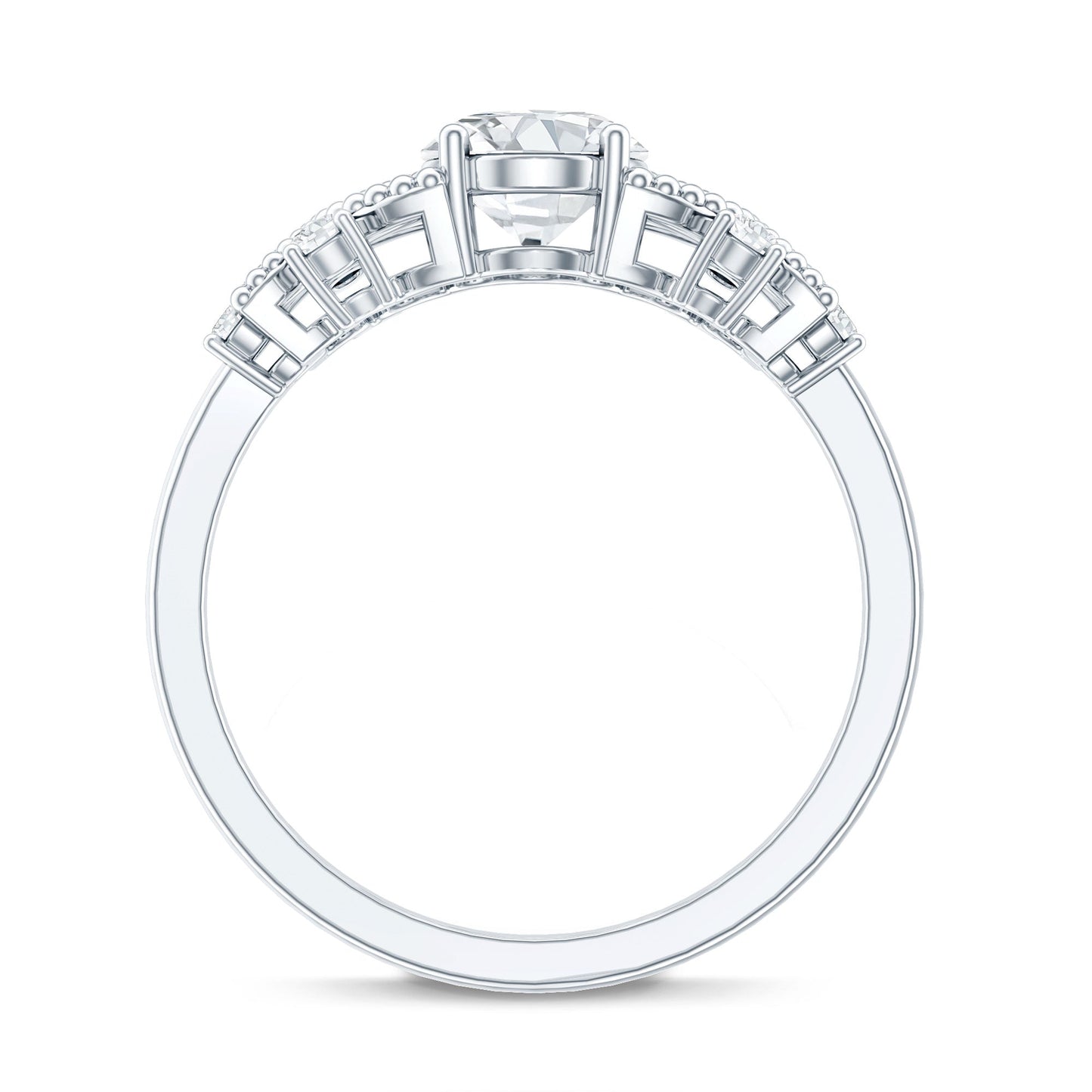 Nature Inspired Lab Grown Diamond Solitaire Engagement Ring