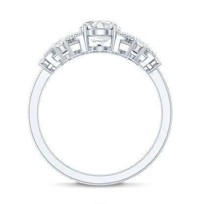 Nature Inspired Lab Grown Diamond Solitaire Engagement Ring