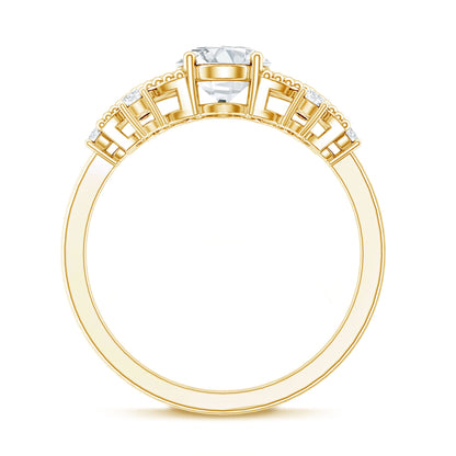 Nature Inspired Lab Grown Diamond Solitaire Engagement Ring