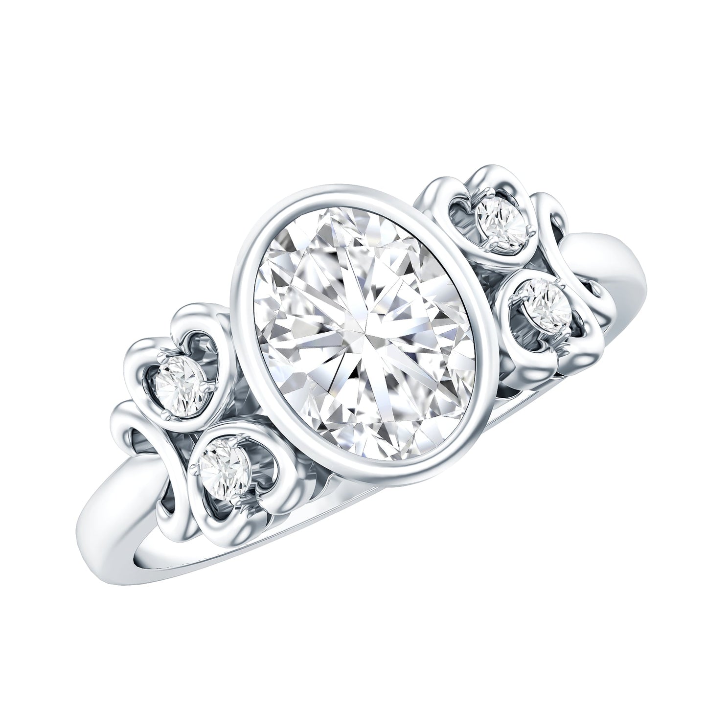 Classic Oval Lab Grown Diamond Solitaire Engagement Ring