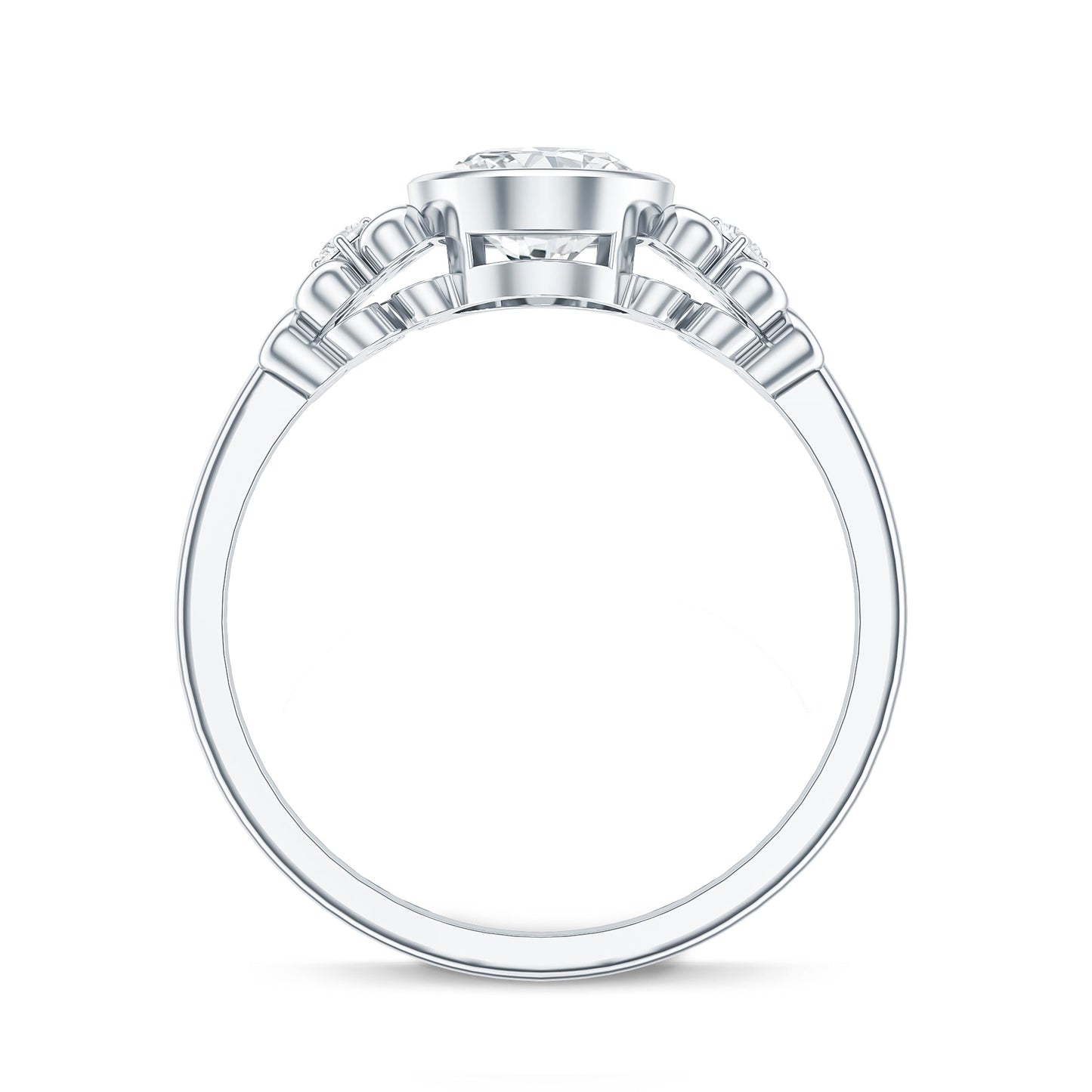 Classic Oval Lab Grown Diamond Solitaire Engagement Ring