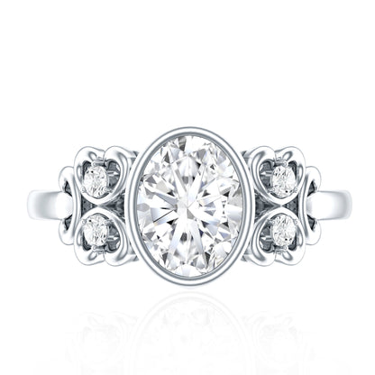 Classic Oval Lab Grown Diamond Solitaire Engagement Ring
