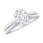 Claw Set Oval Shape Lab Grown Diamond Solitaire Engagement Ring