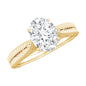 Claw Set Oval Shape Lab Grown Diamond Solitaire Engagement Ring