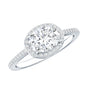Oval Shape Lab Grown Diamond Engagement Ring with Halo
