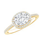 Oval Shape Lab Grown Diamond Engagement Ring with Halo