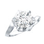2 Carat Moissanite Floral Engagement Ring with Bypass Shank