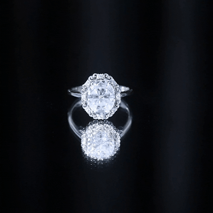 Womens 3.5 Carat Moissanite Vintage Style Engagement Ring