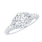 1.2 Carat Oval Moissanite Designer Engagement Ring in 14k Gold Plated Silver