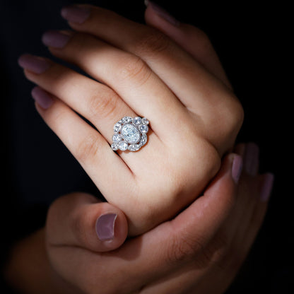Certified 1.2 Carat Oval Moissanite Statement Engagement Ring