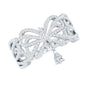 Women's Moissanite Designer Engagement Ring in 14K Gold Plated Silver