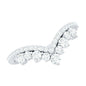 Moissanite Engagement Enhancer Contour Wedding Band Stack