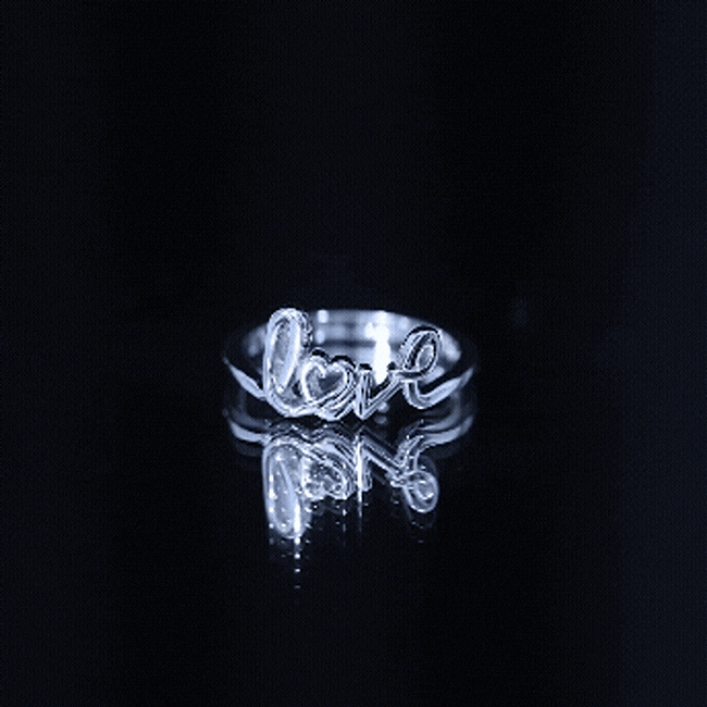 Love Ring in 14k Gold Plated Sterling Silver