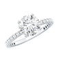 Certified 2 Carat Moissanite Solitaire Engagement Ring