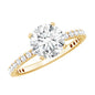 Certified 2 Carat Moissanite Solitaire Engagement Ring