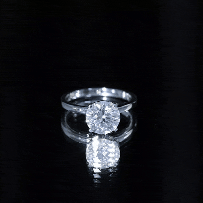 Brilliant Cut Moissanite 2 Carat Engagement Ring