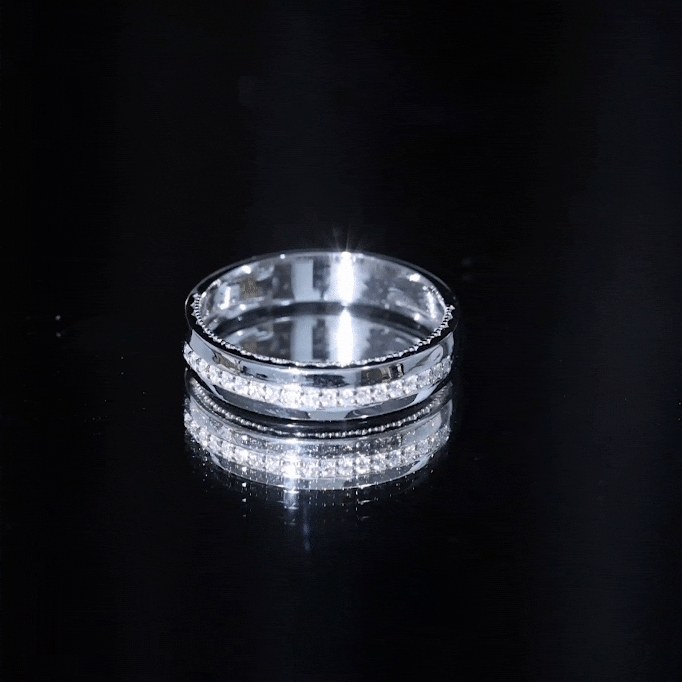 Moissanite Classic Wedding Band Ring For Men