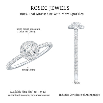 Certified Moissanite Promise Ring For Engagement