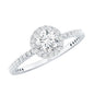 0.5 Carat Round Moissanite Classic Halo Engagement Ring
