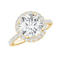 Brilliant Cut Moissanite Classic Halo Engagement Ring
