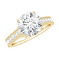 Certified 2 Carat Moissanite Solitaire Engagement Ring With Side Stones