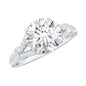 Round Shape Moissanite Solitaire Engagement Ring in Split Shank