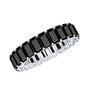 Emerald Cut Black Spinel Eternity Band
