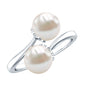 Cultured Freshwater Pearl Bypass Engagement Ring