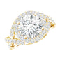 Round Moissanite Crossover Engagement Ring for Women