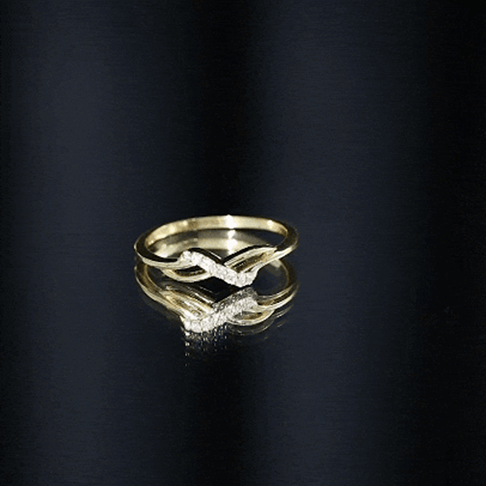 Certified Diamond Infinity Promise Ring For Her