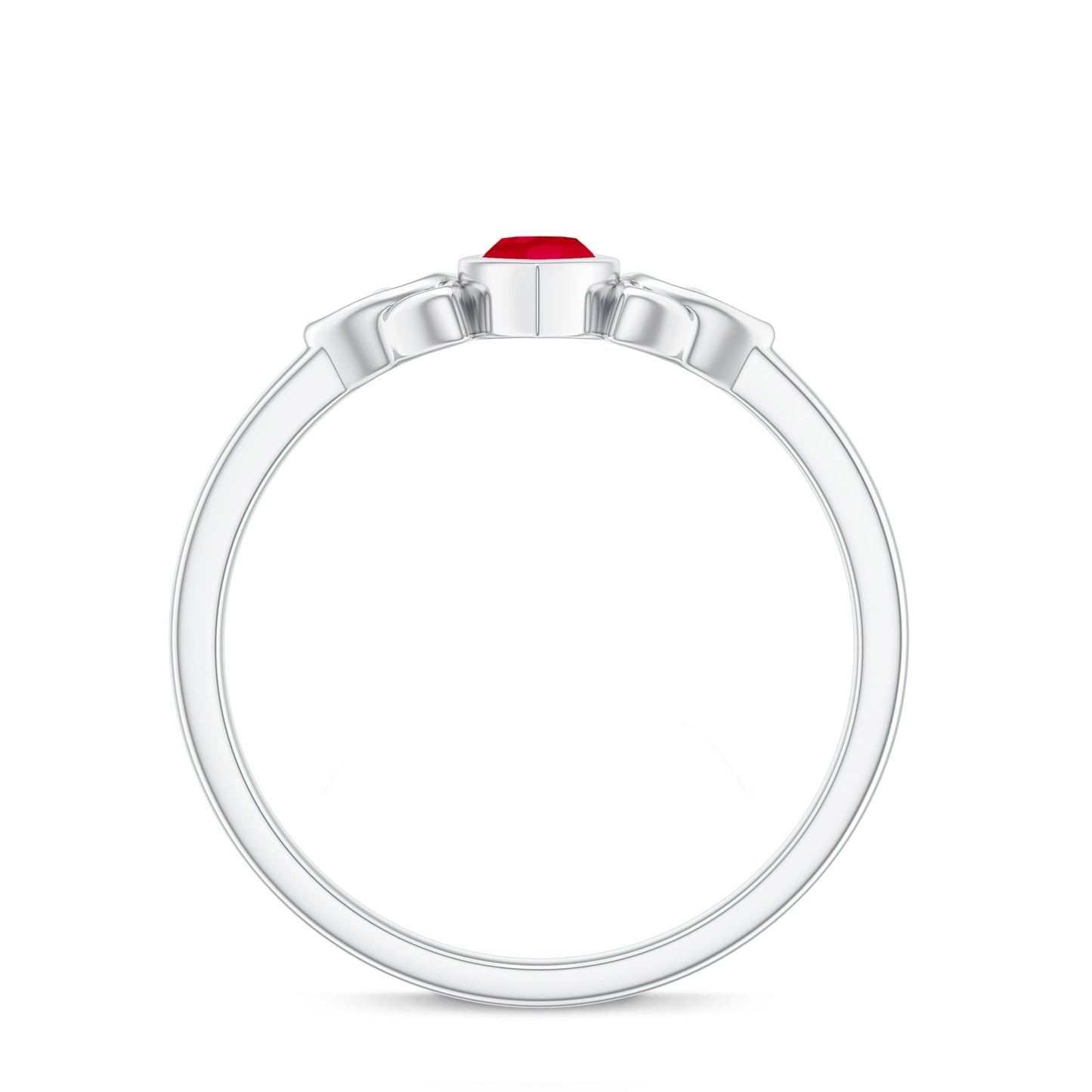 Natural Marquise Ruby Promise Ring with Celtic Knot