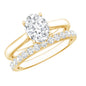 Oval Cut Solitaire Moissanite Bridal Ring Set