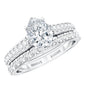 Certified 1 Carat Moissanite Pear Shaped Engagement Ring with Enhancer