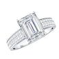 Emerald Cut Moissanite Big Engagement Ring