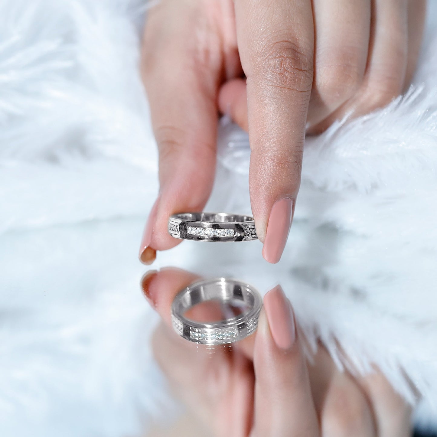Lab Grown Diamond Mens Wedding Band Ring