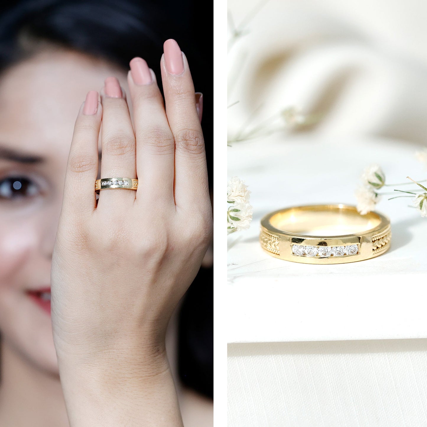 Lab Grown Diamond Mens Wedding Band Ring