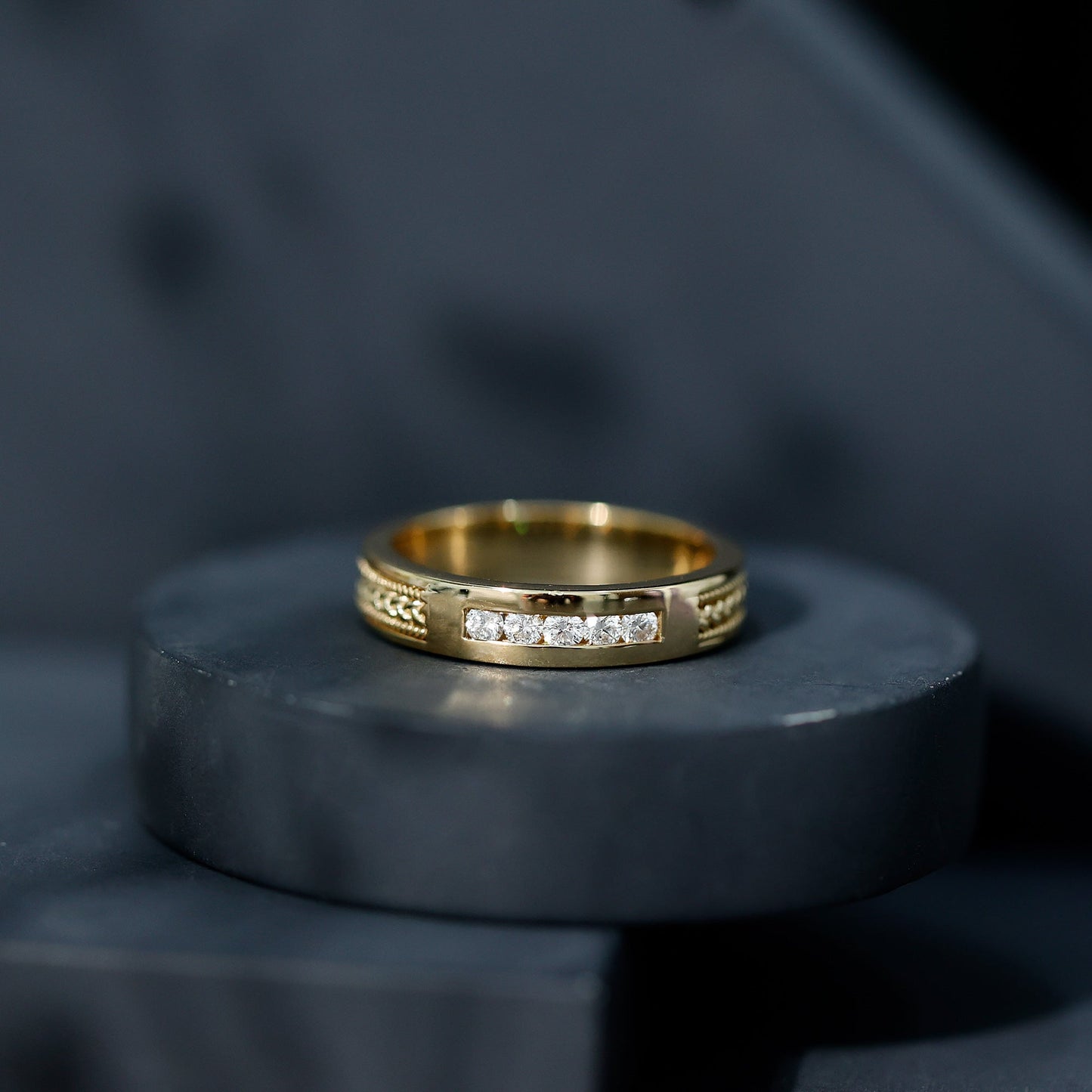 Lab Grown Diamond Mens Wedding Band Ring