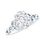 Certified 2 Carat Moissanite Hidden Halo Engagement Ring with Celtic Knot