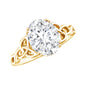 Oval Moissanite Engagement Ring with Celtic Band