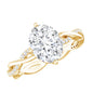 Moissanite Oval Engagement Ring With Diagonal Prong Setting