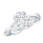2 Carat Certified Moissanite Oval Engagement Ring with Double Prong