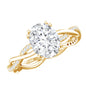 2 Carat Certified Moissanite Oval Engagement Ring with Double Prong