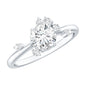 Round Cut Scatter Moissanite Unique Engagement Ring