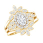 Vintage Inspired Moissanite Wedding Ring Set of 3
