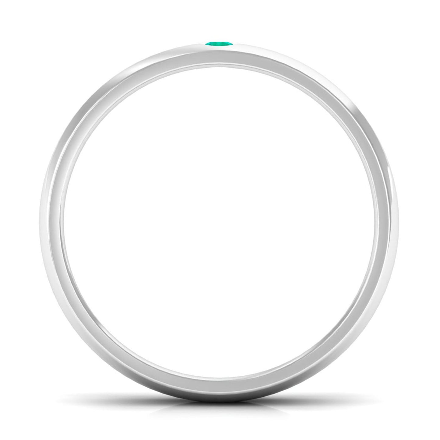 Natural May Birthstone Emerald Band Ring